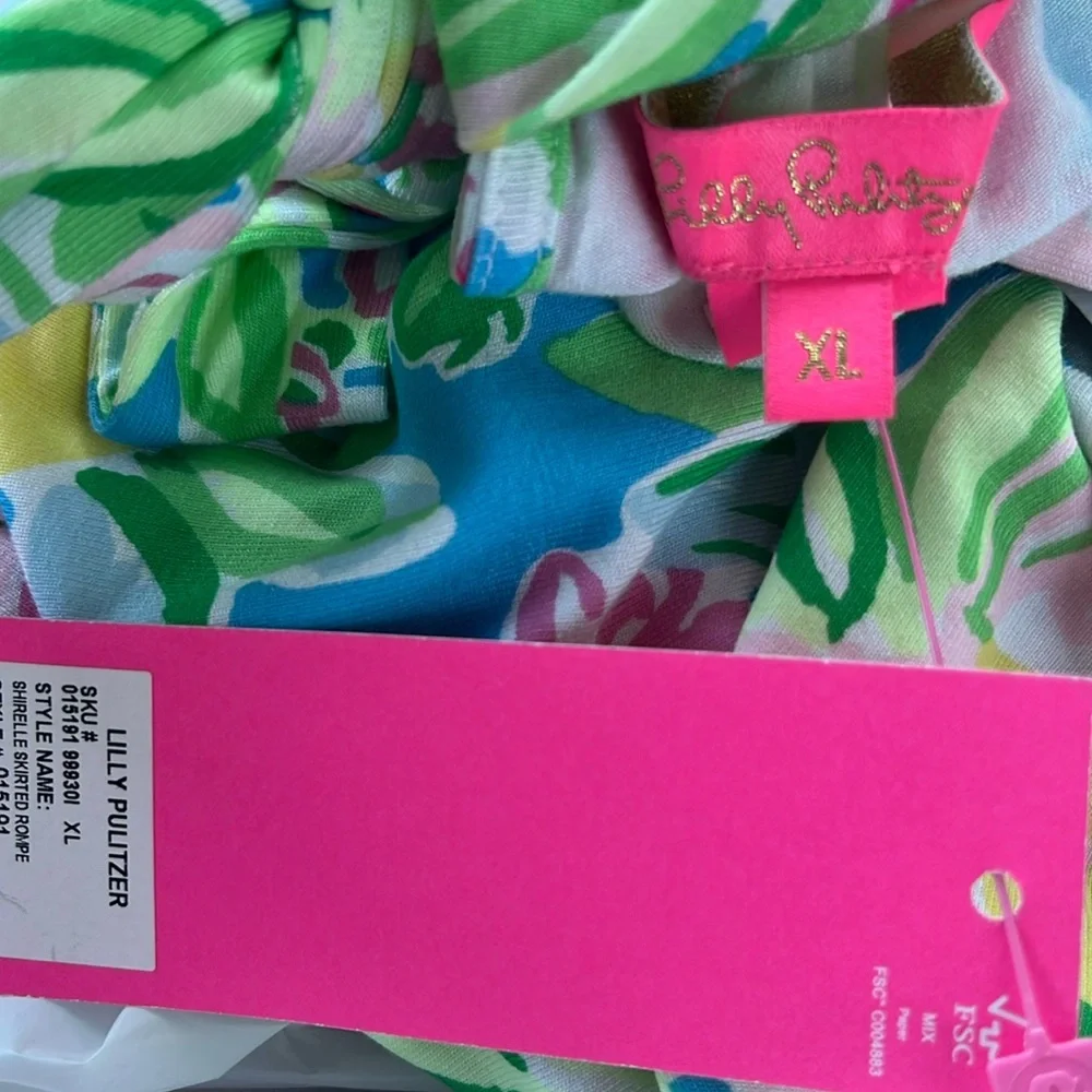 NWT Lilly Pulitzer Shirelle Skirted Romper Sz XL Grove Garden Beachy Resortwear - Picture 9 of 9